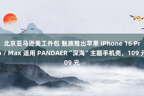 北京亚马逊美工外包 魅族推出苹果 iPhone 16 Pro / Max 适用 PANDAER“深海”主题手机壳，109 元